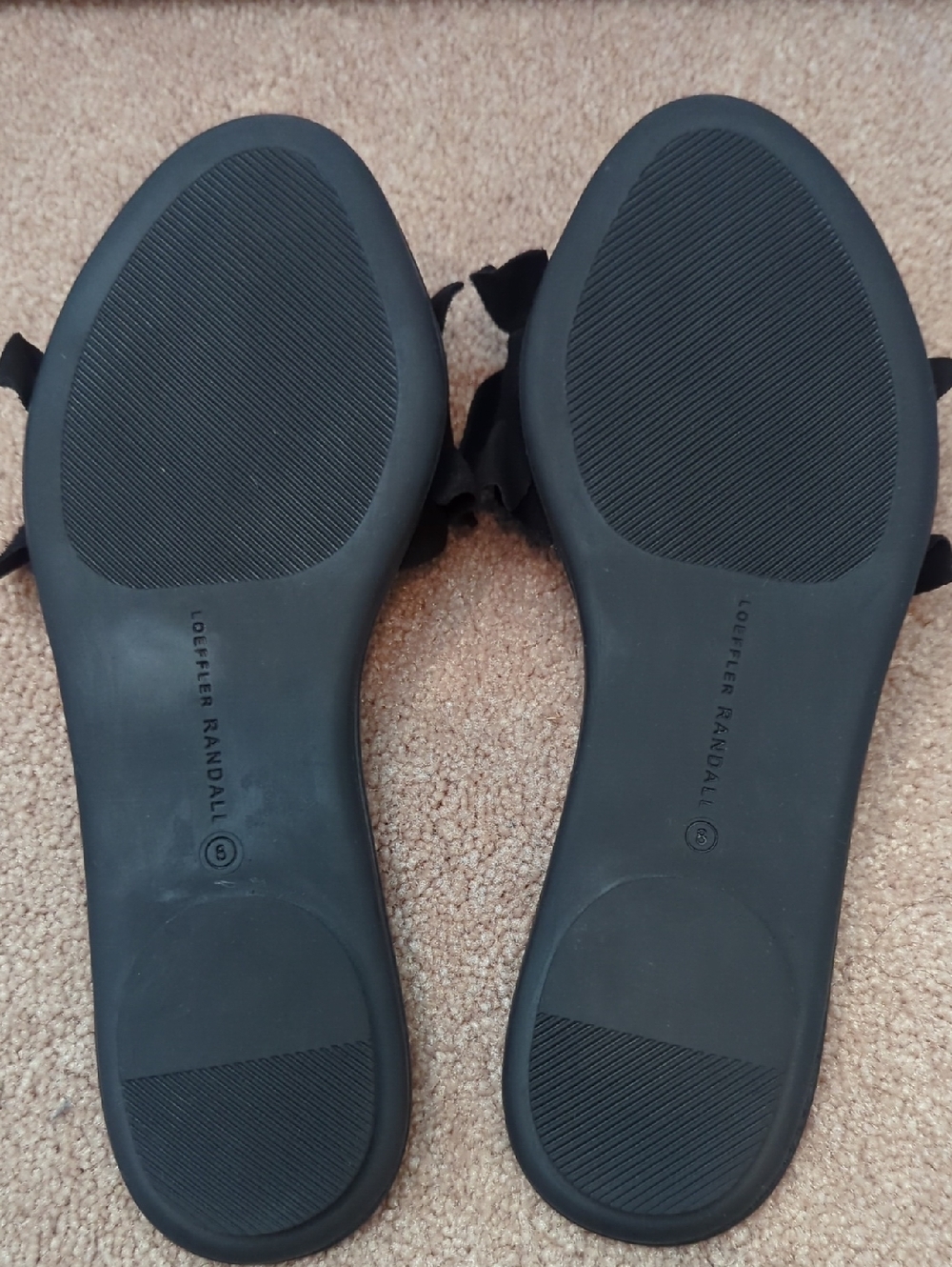 Loeffler Randall Birdie Suede Slides in Black Size 8 - Picture 5 of 8